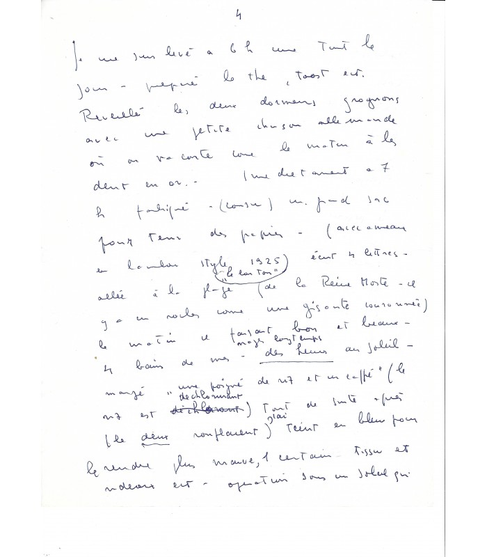 FINI Leonor. Peintre surréaliste. Lettre autographe, 23 et 24 juin 1960  (Réf. G 3169)