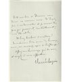 BAZIN René. Ecrivain. lettre autographe à un ami (G 2641)