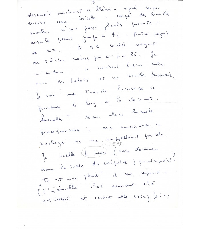 FINI Leonor. Peintre surréaliste. Lettre autographe, 23 et 24 juin 1960  (Réf. G 3169)