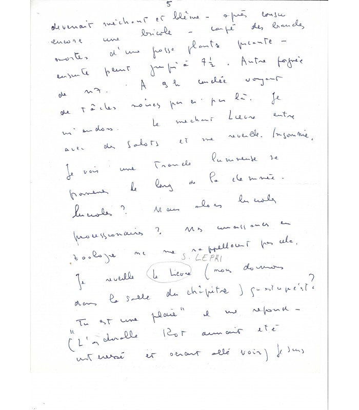 FINI Leonor. Peintre surréaliste. Lettre autographe, 23 et 24 juin 1960  (Réf. G 3169)