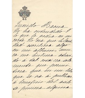 PAZ DE BORBON Y BORBON (Maria de la).  Infante d’Espagne et Princesse de Bavière. Lettre autographe (G 5582))