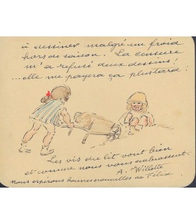 WILLETTE (Adolphe). Peintre, caricaturiste, affichiste. Fondateur de la "République de Montmartre".  (Réf. G 4399)