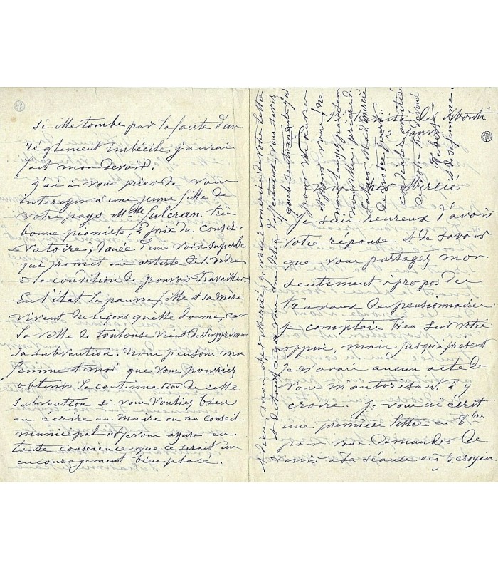 HEBERT Ernest, peintre. 4 Lettres autographe (G 4185)