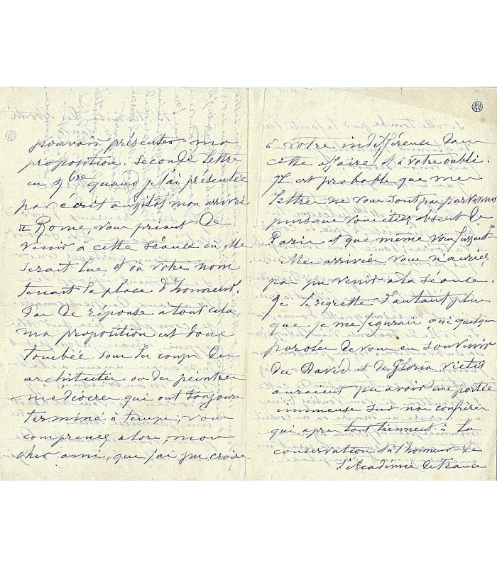 HEBERT Ernest, peintre. 4 Lettres autographe (G 4185)