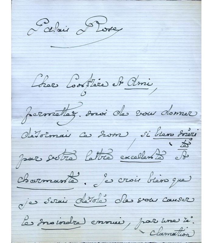 MONTESQUIOU Robert de, homme de lettres. Lettre autographe, 14 juin 1912 (Réf. G 4270)
