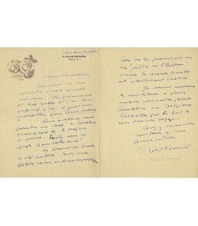 DORGELES Roland, écrivain. Lettre autographe (G 4412)
