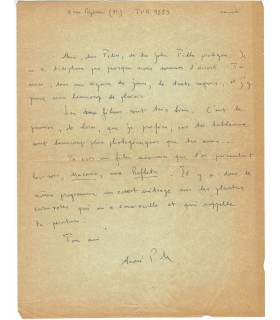 MANDIARGUES Pieyre de, écrivain. Lettre autographe (G 4497)