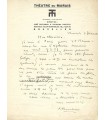 ROULEAU Raymond, comédien. Lettre autographe (G 4681)