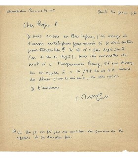 ROCHEFORT Christiane, écrivaine. Lettre autographe (G 4701)