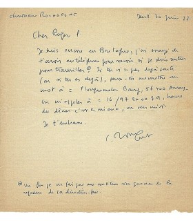 ROCHEFORT Christiane, écrivaine. Lettre autographe (G 4701)