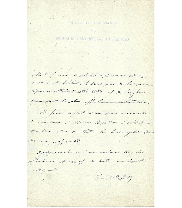 ROSSI Jean-Baptiste, archéologue. 2 lettres autographe (G 4688)