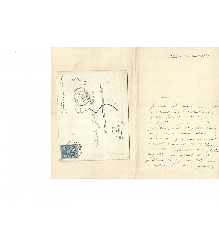 INDY Vincent d', compositeur. Lettre autographe (G 4891)