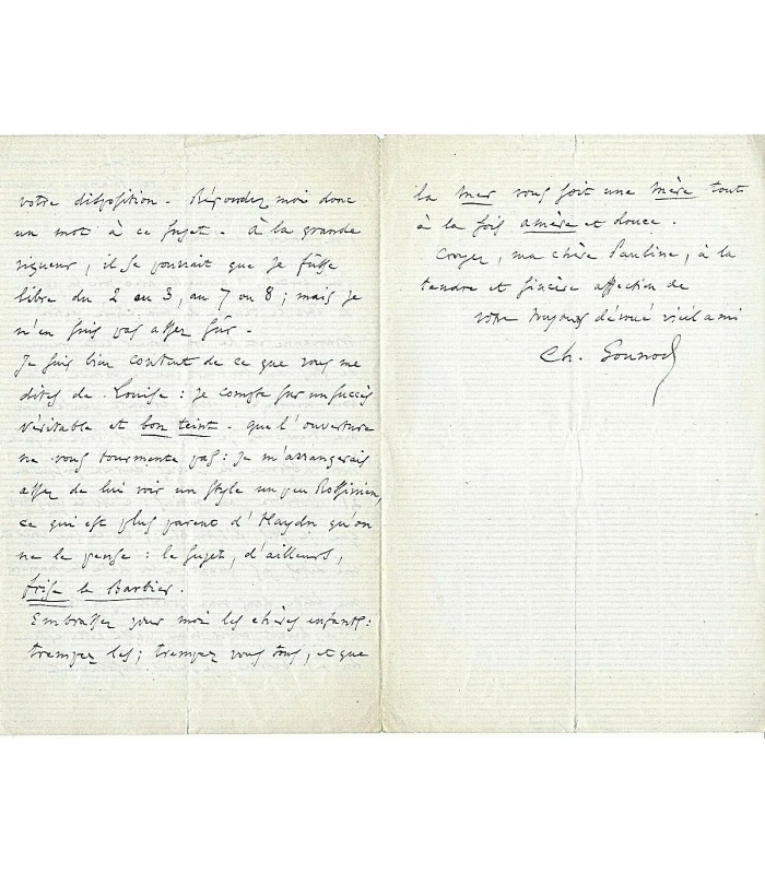 GOUNOD Charles, compositeur. Lettre Autographe  (G 5360)