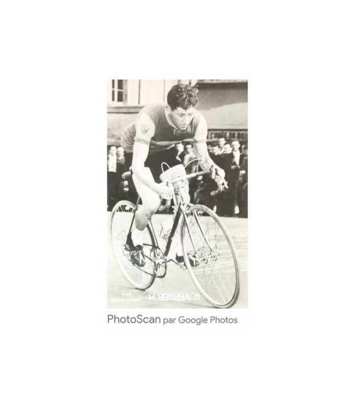 ROHRBACH Marcel, COUREUR CYCLISTE. PHOTOGRAPHIE NOIR ET BLANC SIGNEE ET DEDICACEE (G 4997)