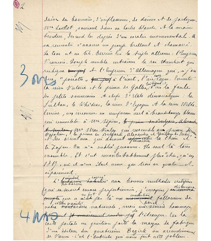 SYVETON (Gabriel), homme politique. Manuscrit autographe (Réf. G 5049)