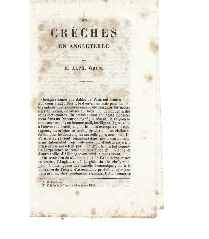 GRUN (Alphonse), juriste et journaliste. 2 lettres autographes (G 5059)