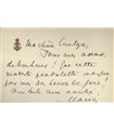 BONAPARTE MARIE, pionnière de la psychanalyse. Carte autographe (G 4088)
