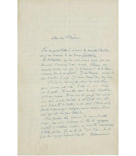 BRION Gustave, peintre alsacien. Lettre autographe (G 5077)