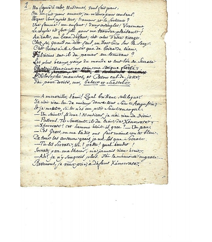 DEGUERLE JEAN-MARIE, écrivain. Manuscrit autographe et lettre autographe (G 5101)