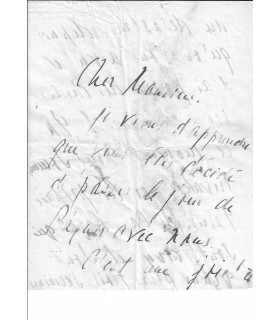 LANSKOY Alex. Lettre autographe (G 5156)