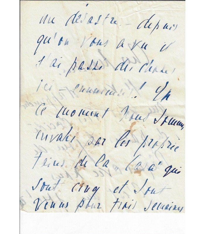 LANSKOY Alex. Lettre autographe (G 5156)
