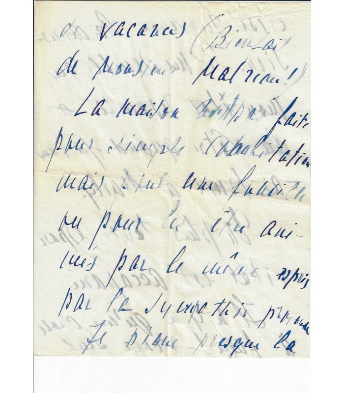 LANSKOY Alex. Lettre autographe (G 5156)