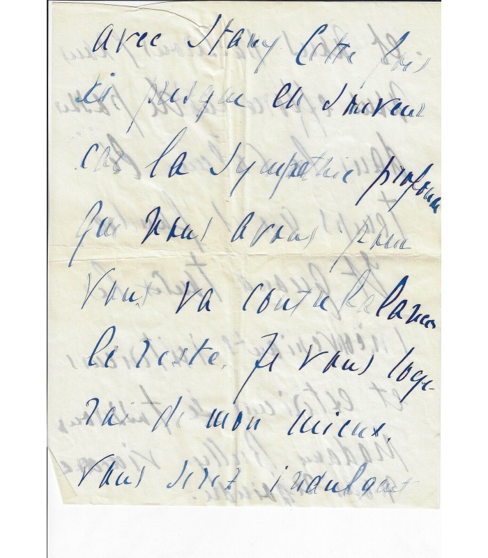 LANSKOY Alex. Lettre autographe (G 5156)