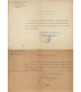 WEYGAND Maxime, officier général. 4 Pièces signées (G 5214)