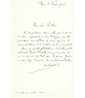 PICARD Alfred, ingénieur. Lettre autographe (G 805)