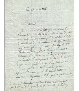 ARGOULT Antoine, homme politique. Lettre autographe (G 526)