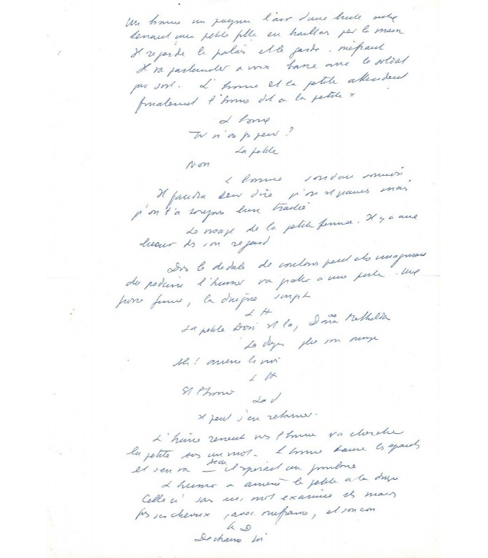 ANOUILH Jean, dramaturge. Manuscrit autographe et Lettre autographe (G 5283)