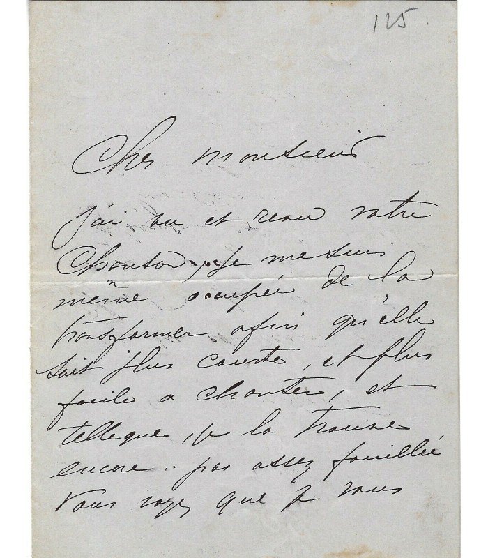 GUILBERT Yvette, chanteuse. Lettre autographe (G 5290)