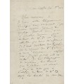 PASTEUR (Louis). Il mit au point le vaccin contre la rage. Lettre (1881)  (Réf. G 4784)