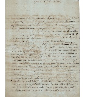 LAMARQUE Pierre-Antoine, curé. Lettre autographe (G 1504)