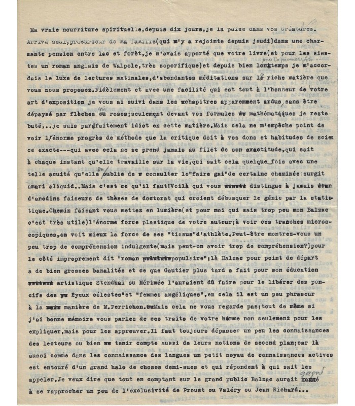 AMANN Paul, écrivain autrichien. Lettre dactylographiée signée (G 1389)