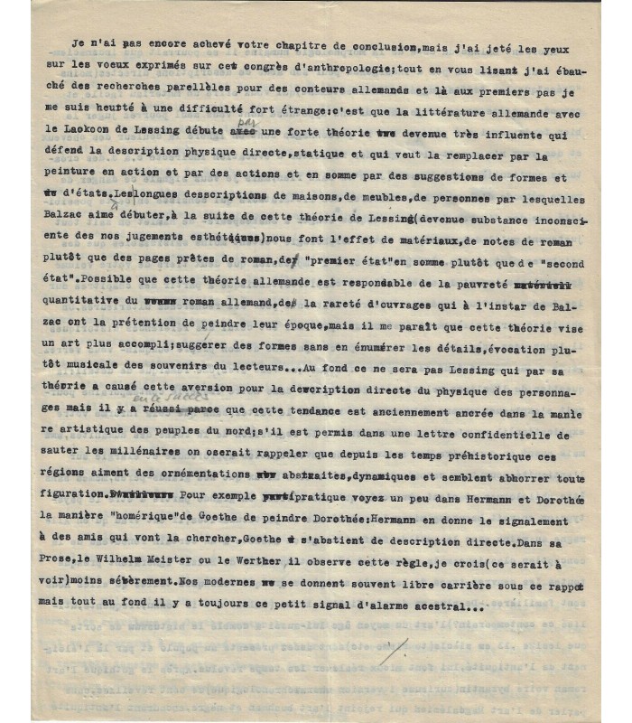 AMANN Paul, écrivain autrichien. Lettre dactylographiée signée (G 1389)