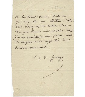 SAND (George). Romancière. Lettre autographe à Félix Bonnaire (G 3868)