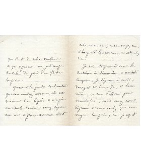 COURTELINE. MOINEAUX (Jules). Père du dramaturge Georges Courteline.  Dramaturge. Lettre autographe (G 5333)