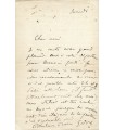 DORE (Gustave). Dessinateur, graveur et peintre. Lettre autographe (G 4352)