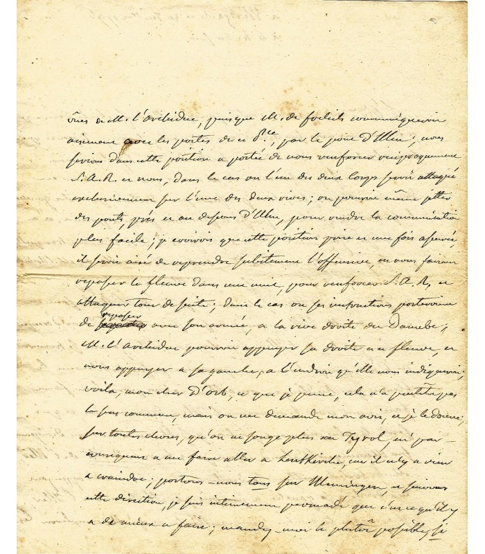 BOURBON-CONDE (Louis Joseph de). Général en chef de l'Emigration. Lettre autographe, 30 juillet 1796 (Réf. G 561)