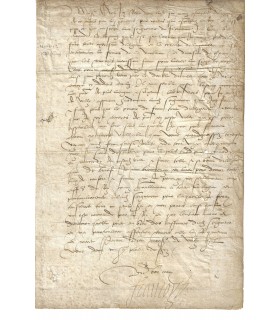 BOURBON - FRANCOIS II DE BOURBON (1491-1545). Lettre autographe, 1528 (?) (Réf. G 3921)