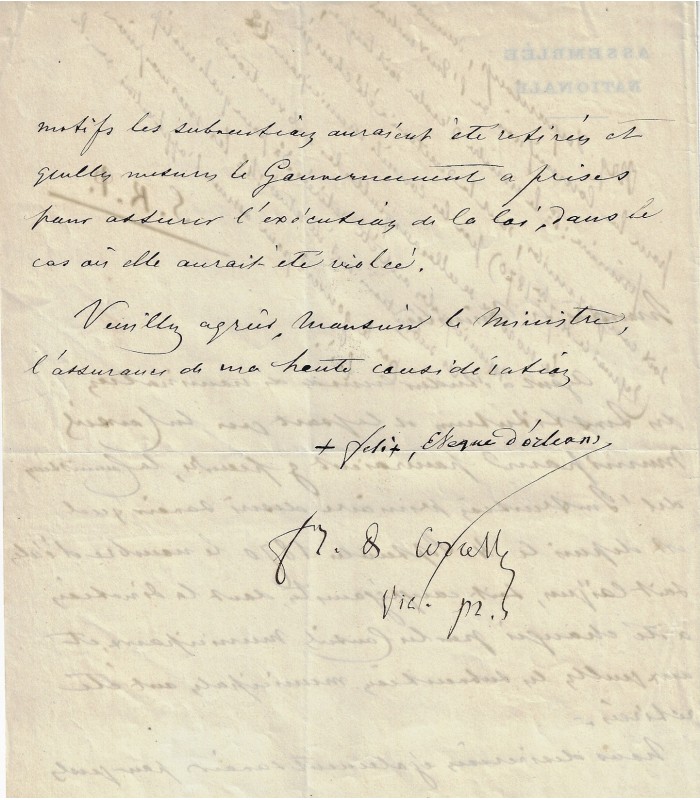 DUPANLOUP Félix. Evêque d'Orléans.  (G 2733)