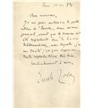 ZOLA (Emile). Ecrivain naturaliste. Lettre autographe (G 4319)