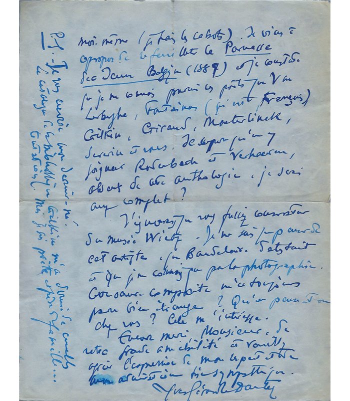 LE DANTEC, poète, au sujet de poètes belges