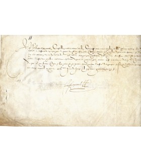 RAYNARD (Jean), médecin du roi Henri III. Pièce signée (G 5175)