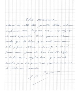 BEAUVOIR Simone de, philosophe, romancière. Lettre autographe (G 3749).
