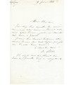 BIXIO Jacques Alexandre, médecin, homme politique. Lettre autographe (G 2700)