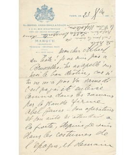 BUFFET Eugénie, chanteuse. Lettre autographe (G 2331)