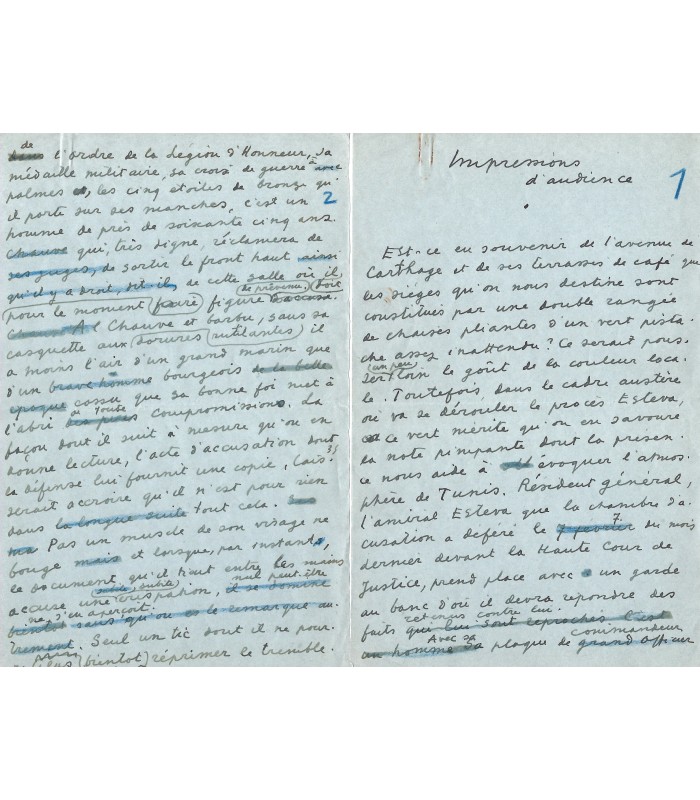 CARCO Francis, poète. 2 manuscrits autographes (G 3568)