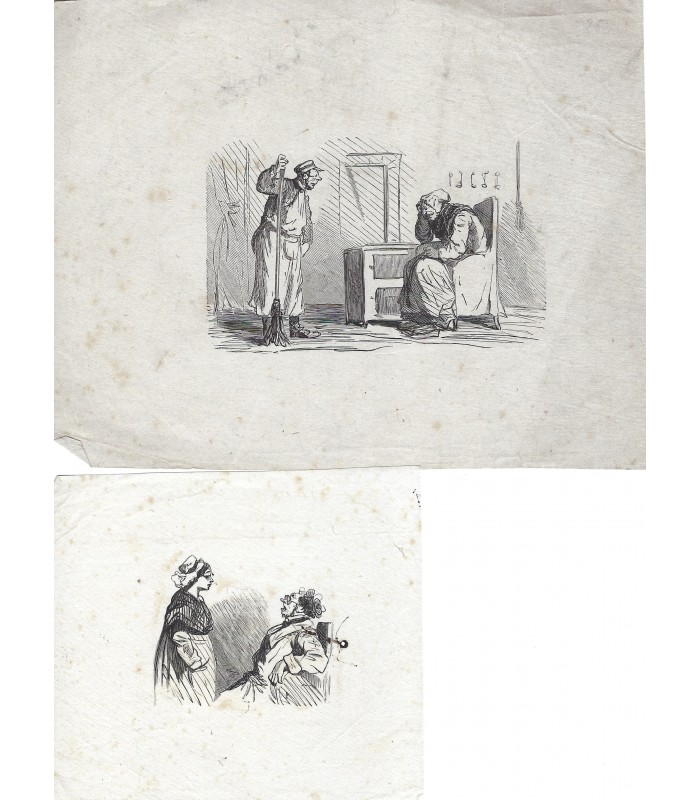 CHAM Amédée de Noé, dit. Illustrateur. 3 tirages de dessin (G 4436)